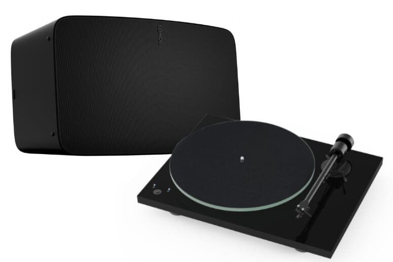 Sonos Five Pro Ject T1 Phono SB Black Turntable Bundle Smart Home