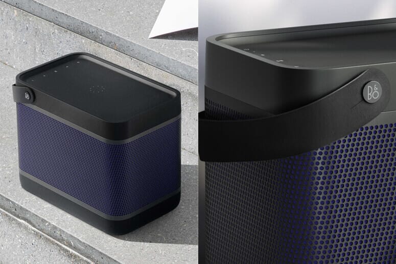 B & Os premium, wireless charging enabled portable home speaker