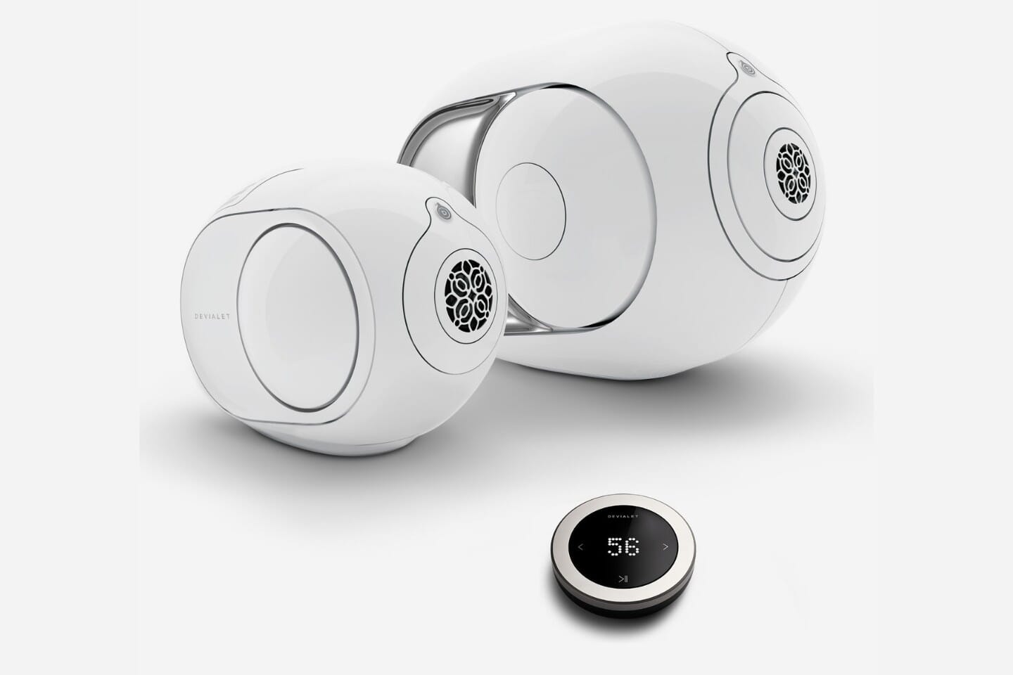 専用出品Devialet  オペラ PHANTOM I のリモコンと電源ケーブル Remote マットホワイト - Devialetの付属デバイス