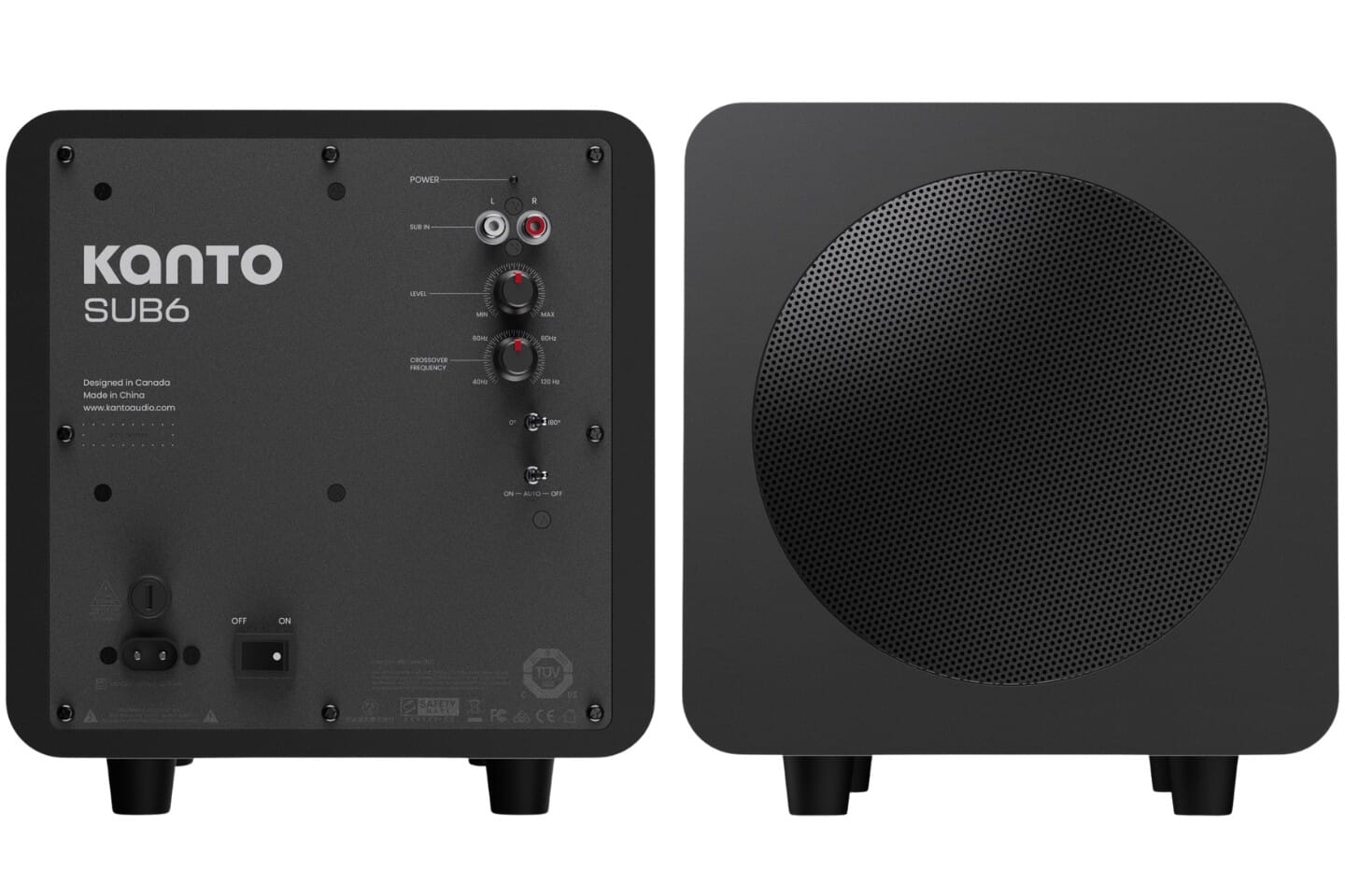 Kanto SUB6 | 6-Inch Powered Powered Subwoofer | Smart Home Sounds