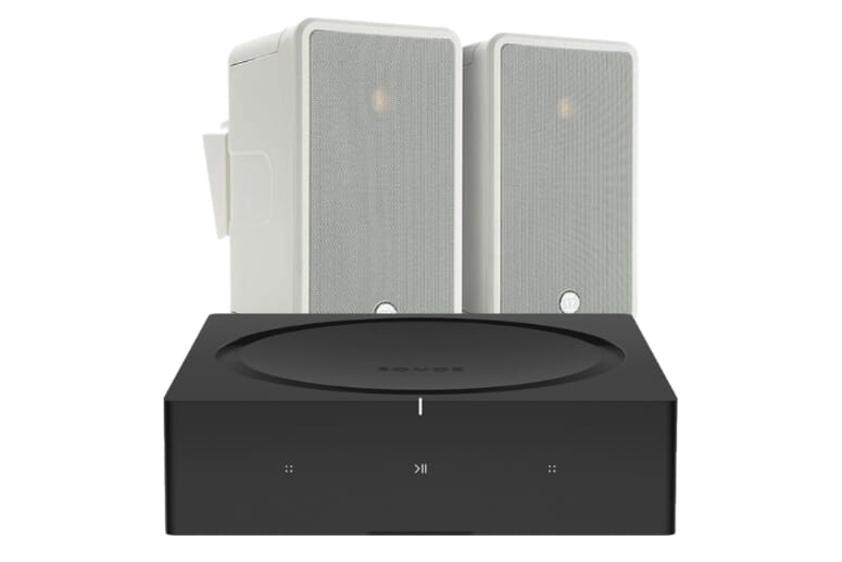 Sonos Amp and 2x Monitor Audio Climate 50 Outdoor Speaker Bundle