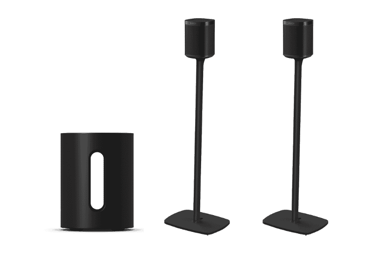 Sonos Sub Mini + 2 x One SL + Flexson Floor Stand bundle