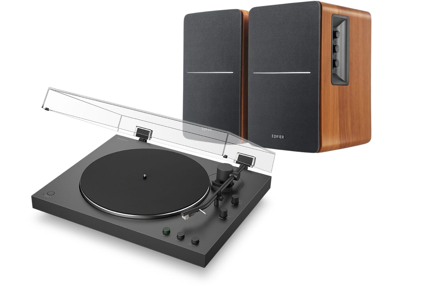 Sony PS-LX3BT & Edifier R1280T | Turntable & Speaker Bundle