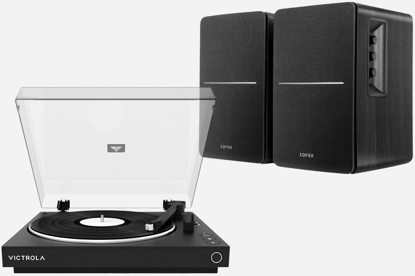 Victrola Automatic + Edifier R1280DBs Turntable Bundle