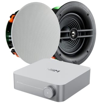 WiiM Amp (Silver) + 2 x JBL Stage 280C In-Ceiling Speakers