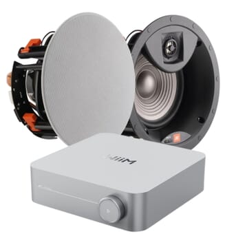 WiiM Amp (Silver) + 2 x JBL Studio 2 6IC In-Ceiling Speakers