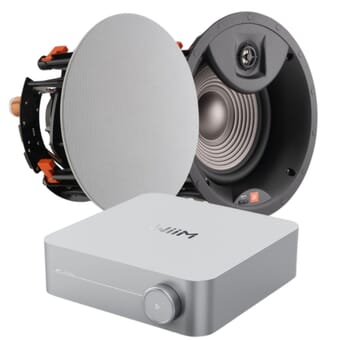 WiiM Amp (Silver) + 2 x JBL Studio 2 8IC In-Ceiling Speakers