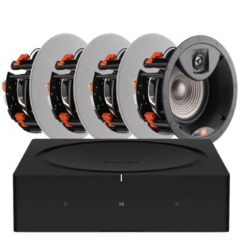 Sonos Amp + 4 x JBL Studio 2 6IC In-Ceiling Speakers