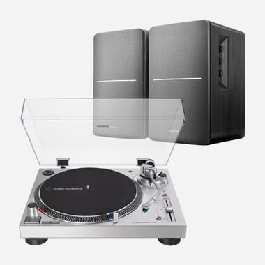 Audio-Technica AT-LP120XUSB (Silver) & Edifier R1280DB Audio-Technica AT-LP120XUSB (Silver) & Edifier R1280DB