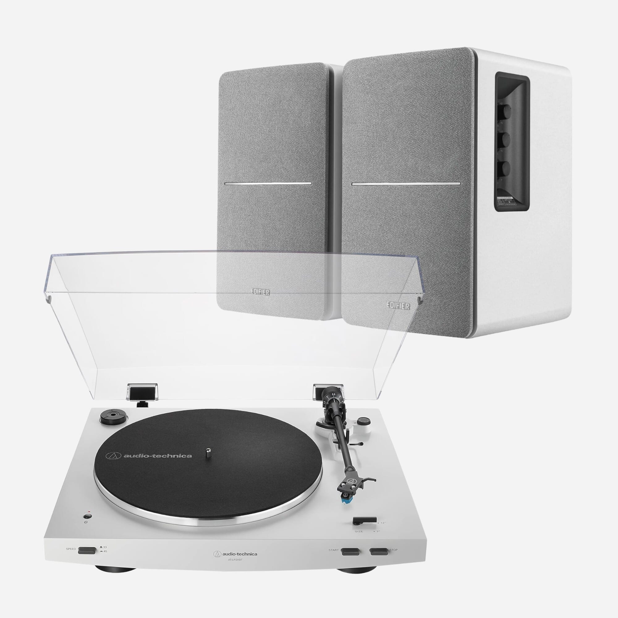 Audio-Technica AT-LP3XBT Edifier R1280DB Turntable Bundle