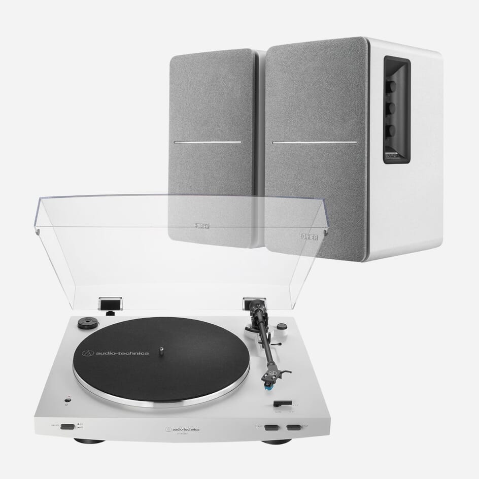 Audio-Technica AT-LP3XBT Edifier R1280DB Turntable Bundle