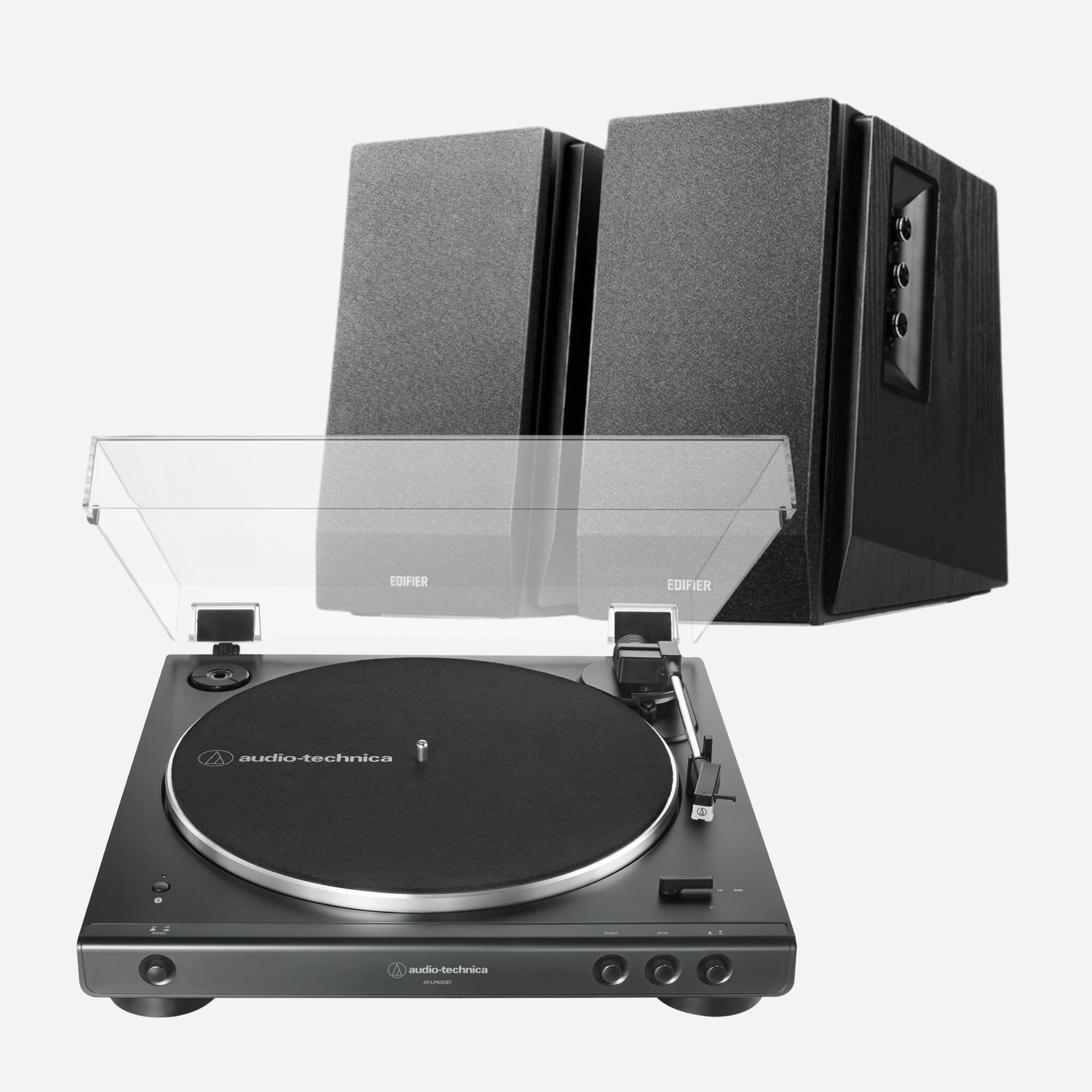 Audio-Technica AT-LP60XBT & Edifier R1700BT
