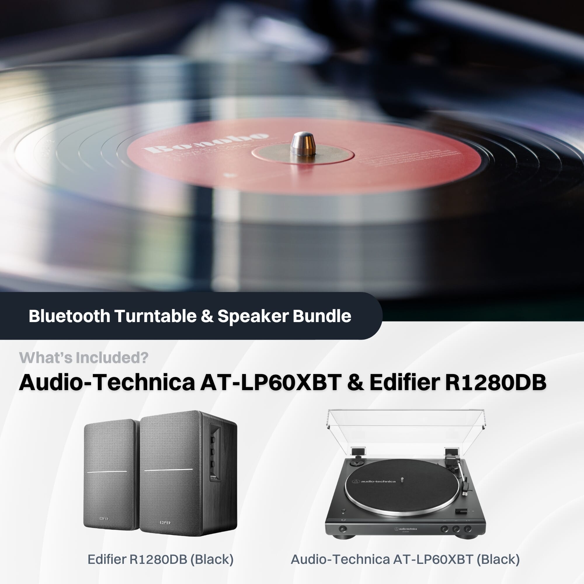 Audio-Technica AT-LP60XBT & Edifier R1280DB
