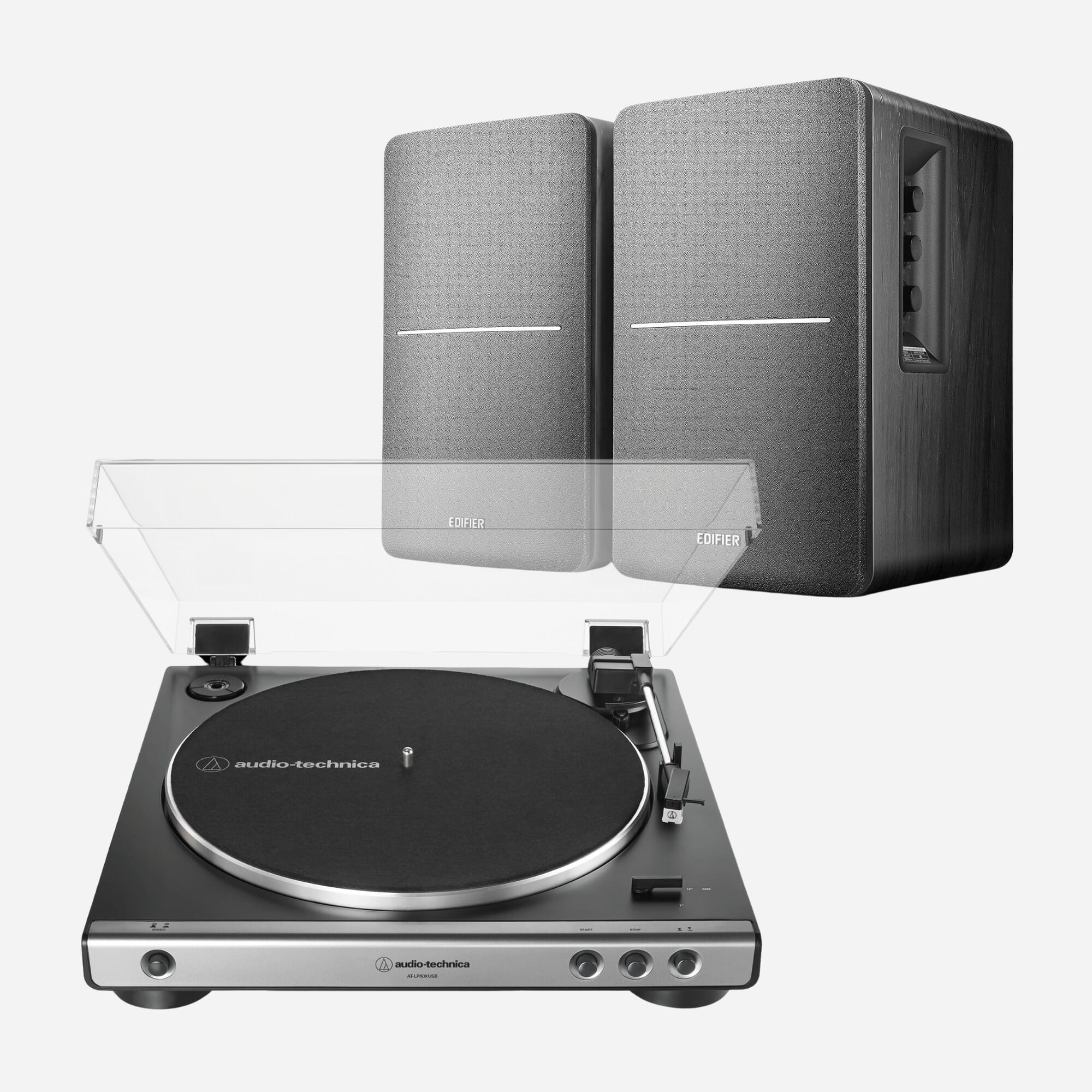 Edifier Speakers Audio Technica Lp60 Turntable And Active Speakers