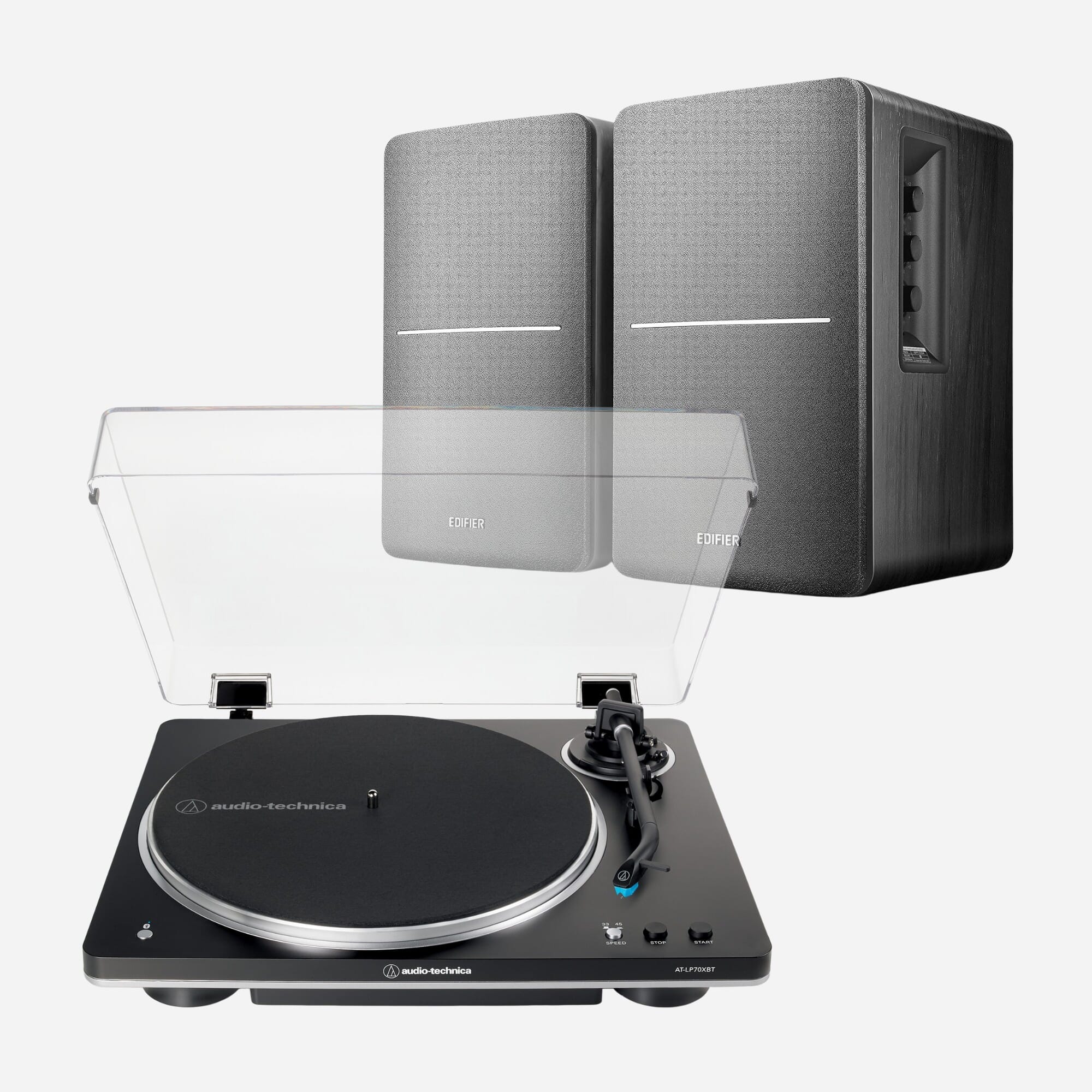 Audio-Technica AT-LP70XBT & Edifier R1280DB