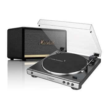 Audio-Technica AT-LP60XUSB & Marshall Stanmore III Turntable Bundle (Black)