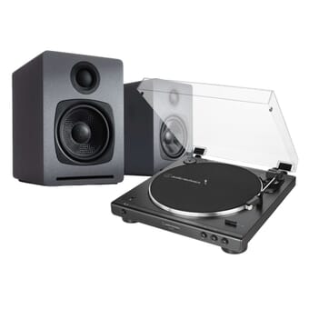 Audio-Technica AT-LP60XBT (Black) + Audioengine A1 Wireless Speakers