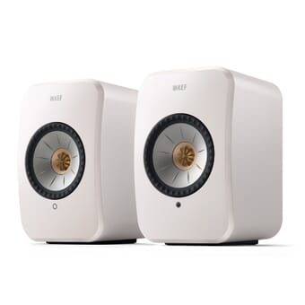 Clearance - KEF LSXII Active Bookshelf Speaker (Mineral White)