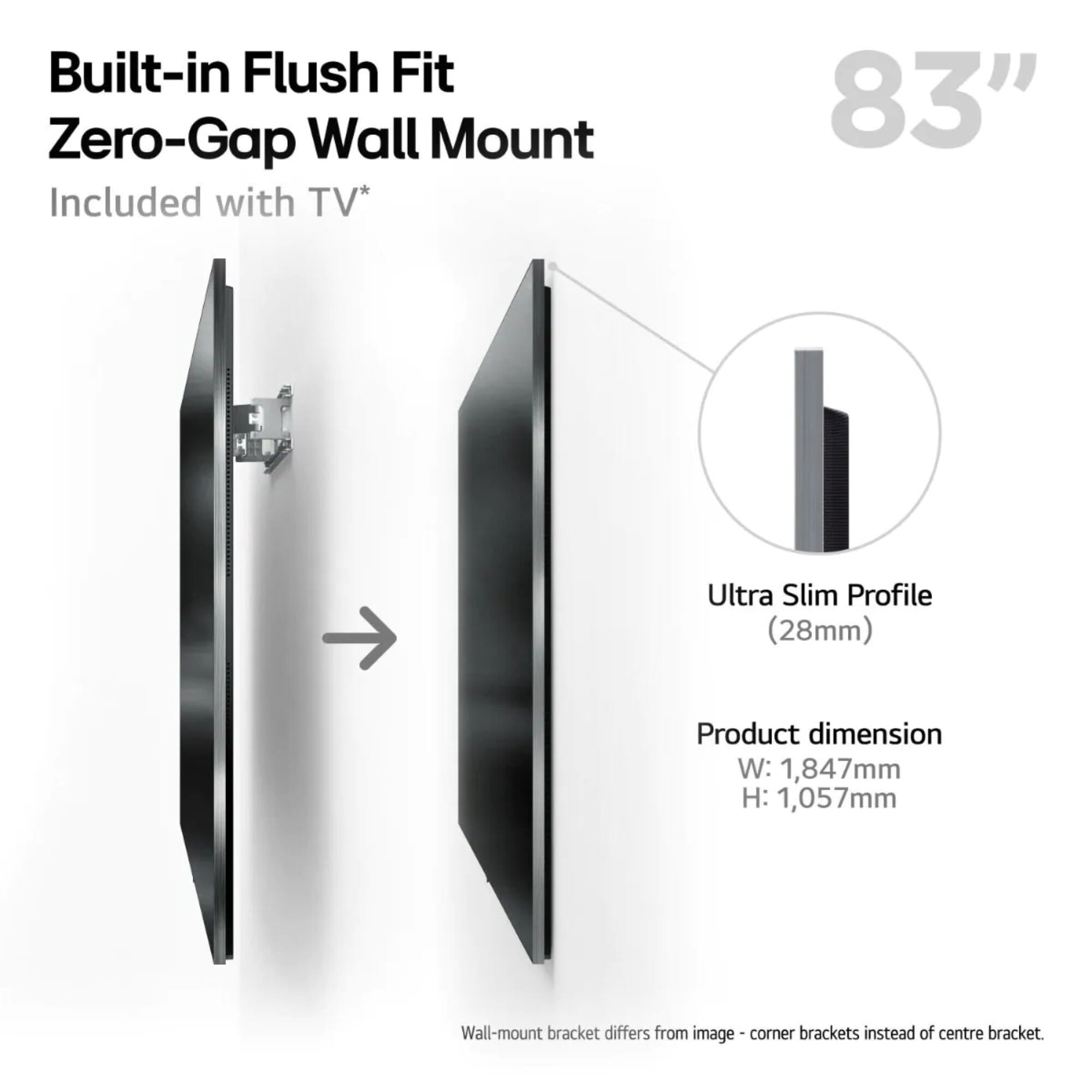 LG G5 83" OLED evo 4K Ultra HD Smart TV (Wall Mount)