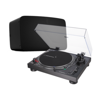 Audio-Technica AT-LP120XUSB (Black) + Sonos Five (Black) Turntable Bundle