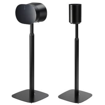 Mountson Premium Adjustable Floor Stand for Sonos ERA100 and 300 Pair (Black)