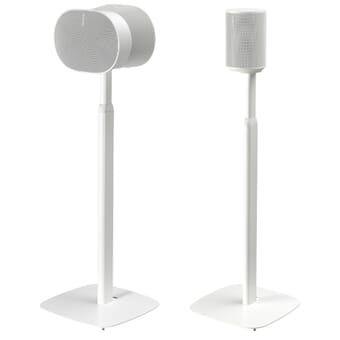 Mountson Premium Adjustable Floor Stand for Sonos ERA100 and 300 Pair (White)