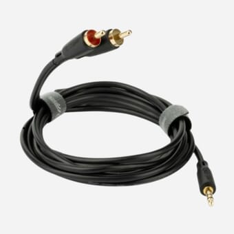 Câble audio - HAMA - Fiche jack mâle 3,5mm - 2 fiches RCA mâles - Noir Câble audio - HAMA - Fiche jack mâle 3,5mm - 2 fiches RCA mâles - Noir