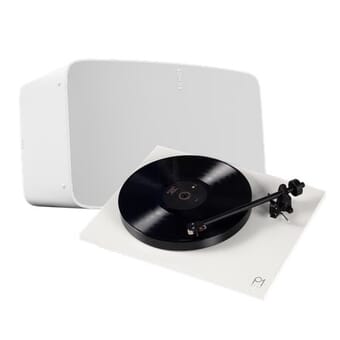 Sonos Five & Rega Planar 1 Plus Turntable Bundle (White)