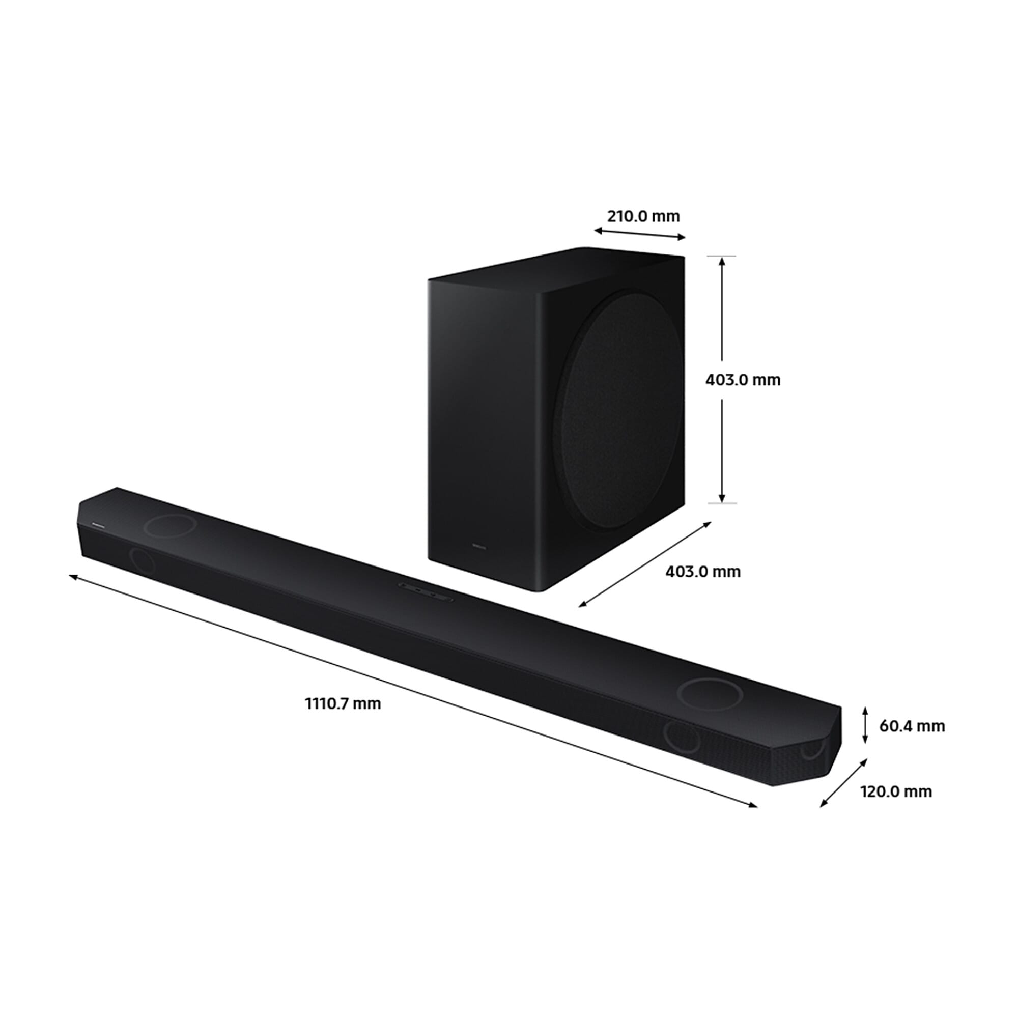 Samsung HW-Q70R 5.1.2 + store Subwoofer + Rearspeaker + Ständer