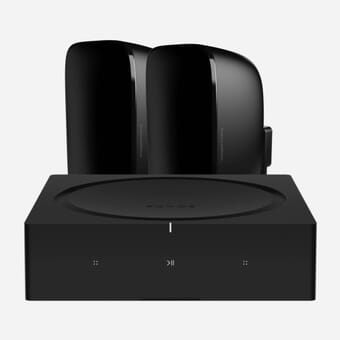 Sonos AMP + 2 x Bowers & Wilkins AM-1 outdoor speakers