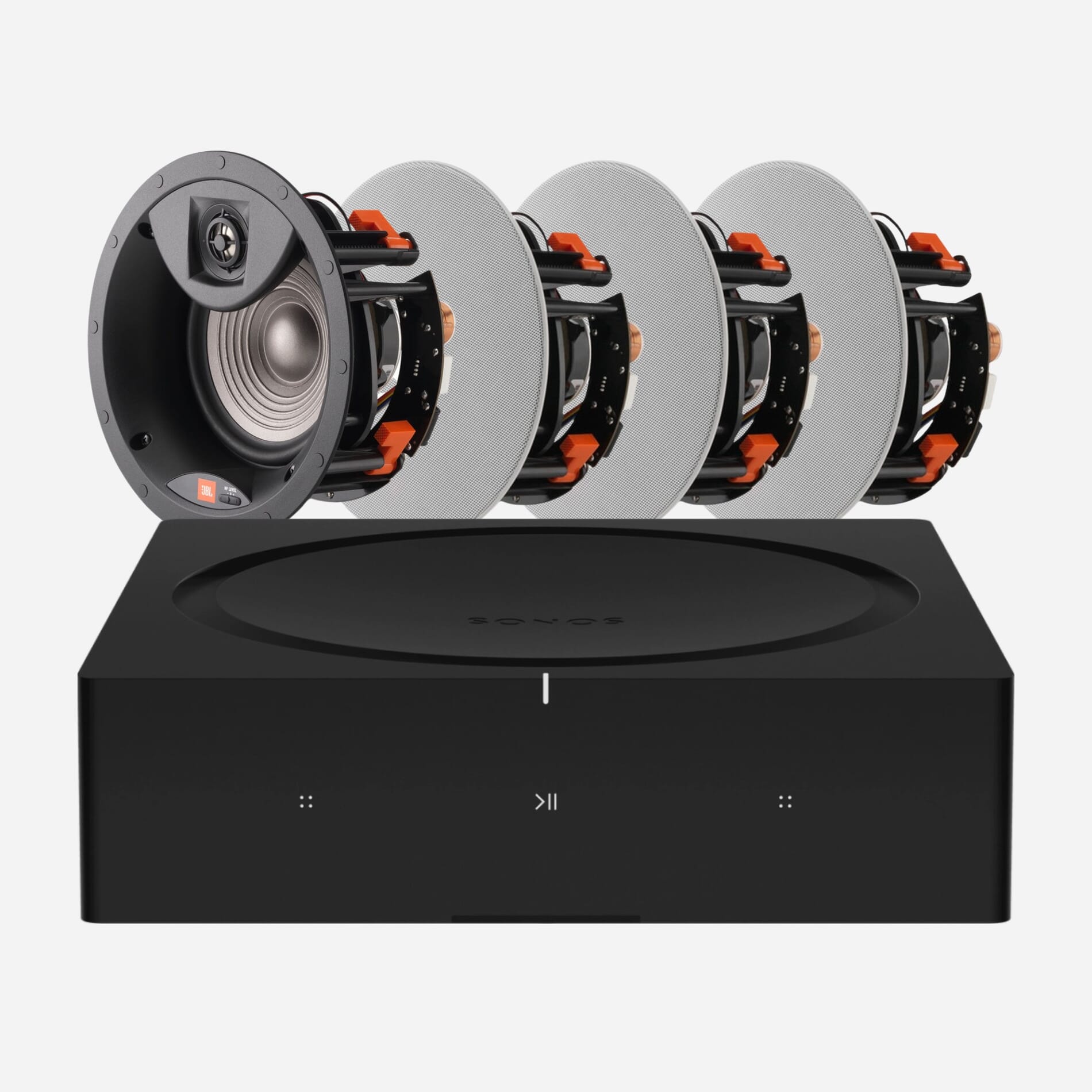 Sonos Amp 4x JBL Studio 6IC In-Ceiling Speaker Bundle Smart