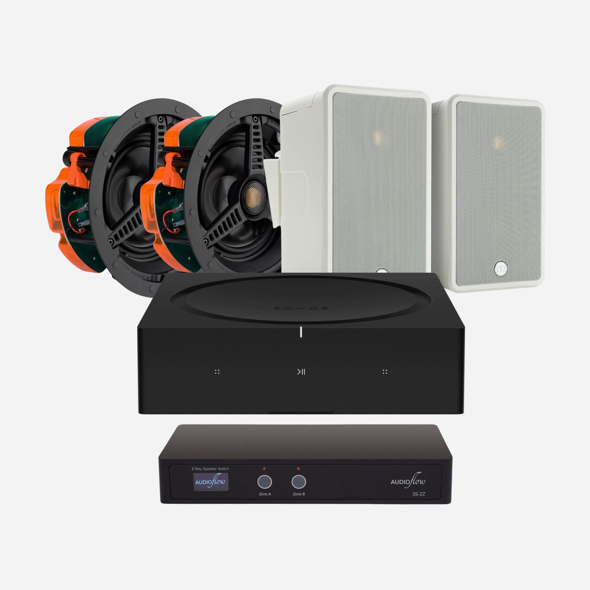 Sonos Amp Monitor Audio Indoor Outdoor Speaker Bundle Smart Home