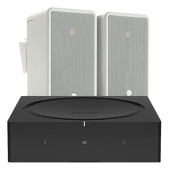 Sonos AMP + 2 x Monitor Audio Climate 50 outdoor speakers (White)