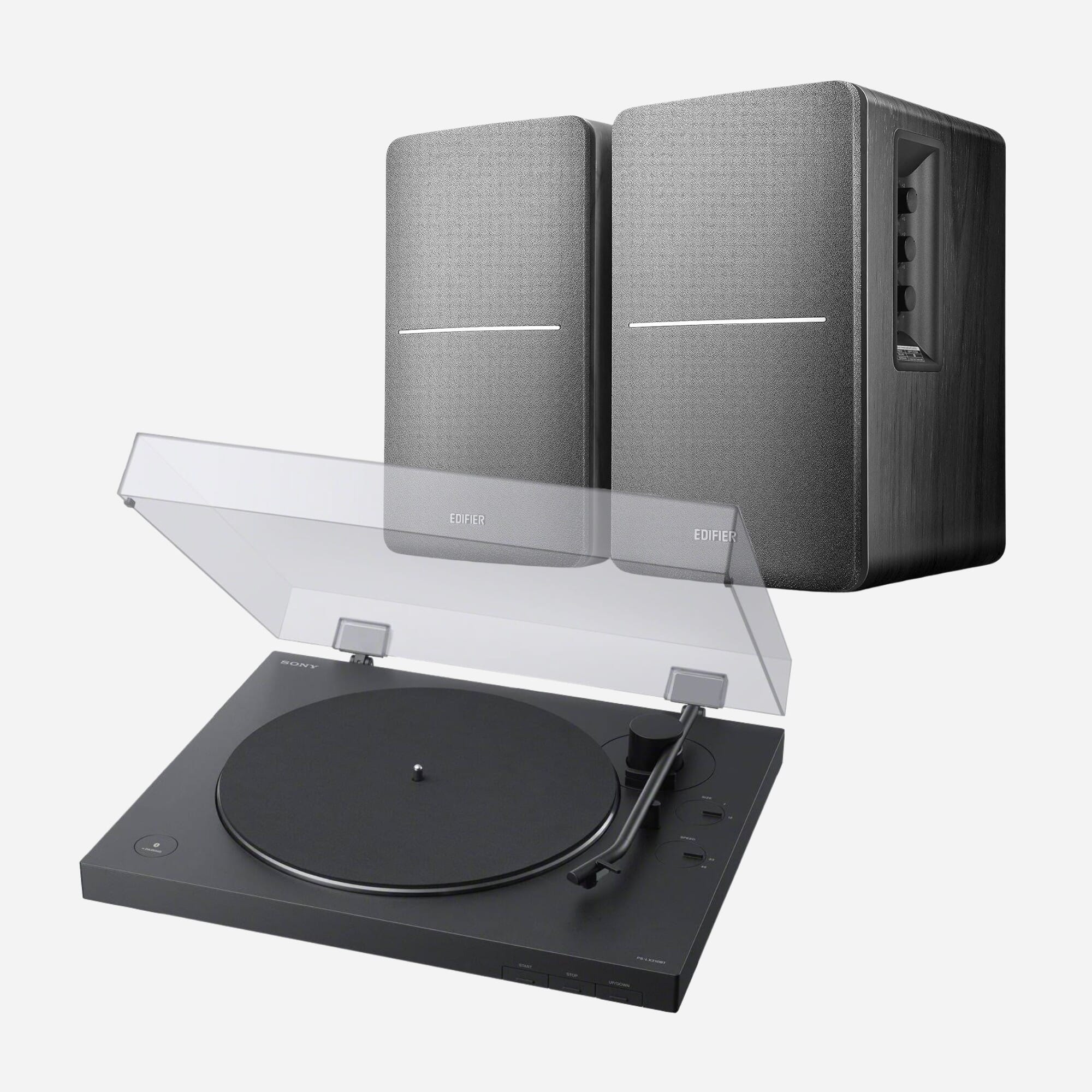 Sony PS-LX310BT & Edifier R1280DB