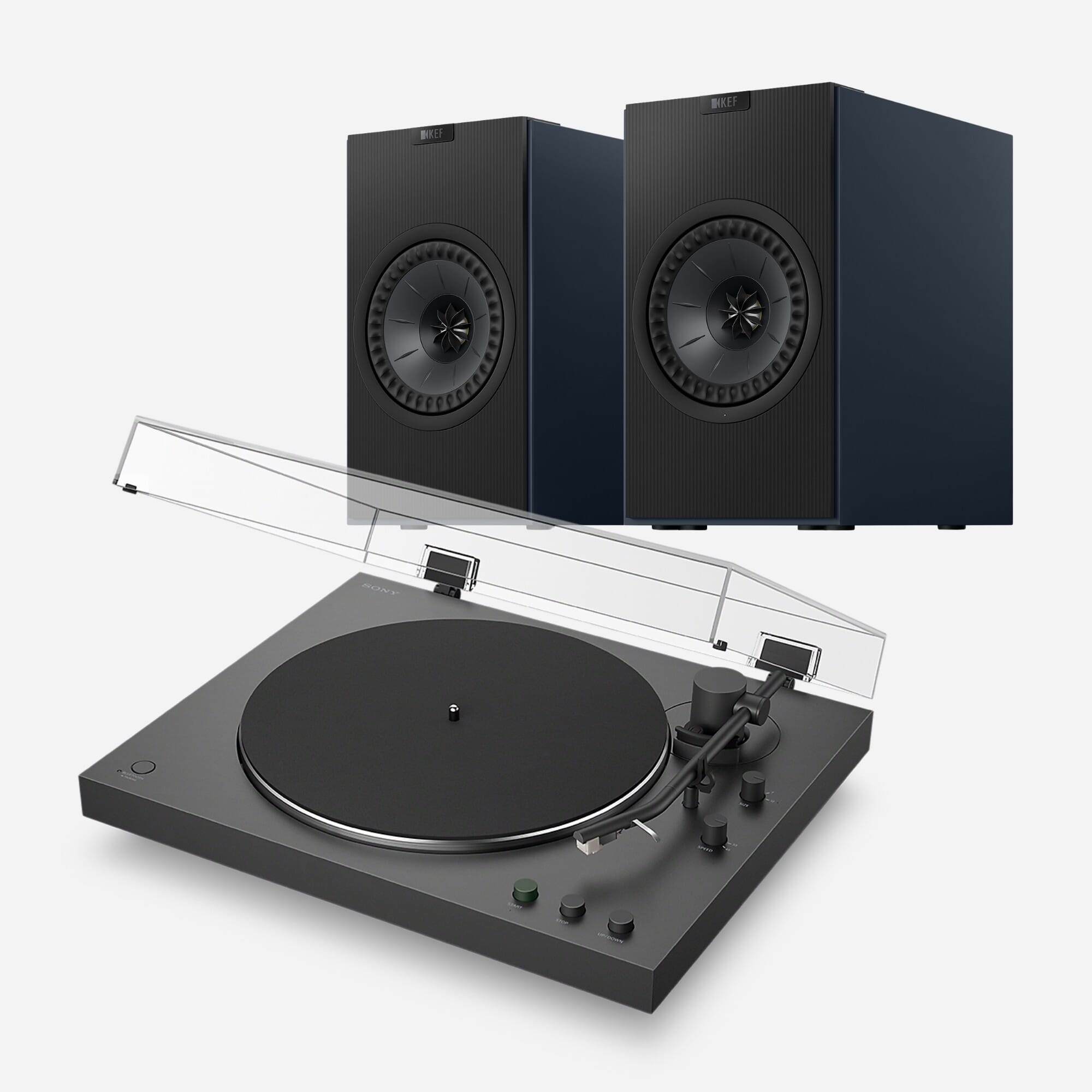 Sony PS-LX3BT + KEF Coda W | Turntable & Speaker Bundle | Smart