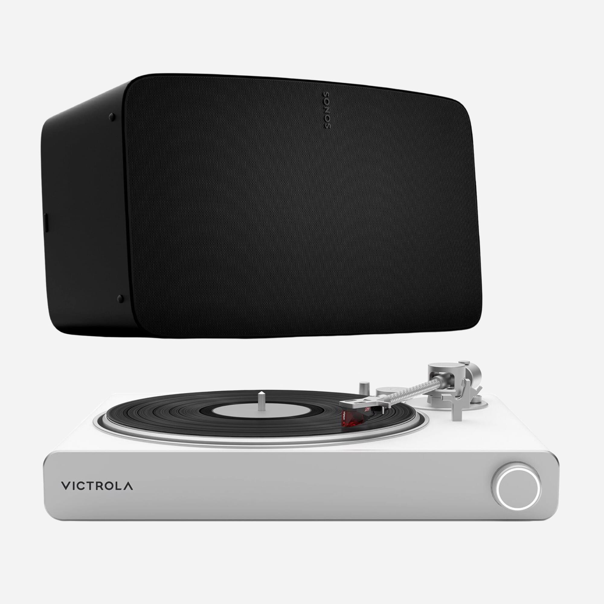 Sonos Five Victrola Stream Pearl Turntable Bundle Smart Home