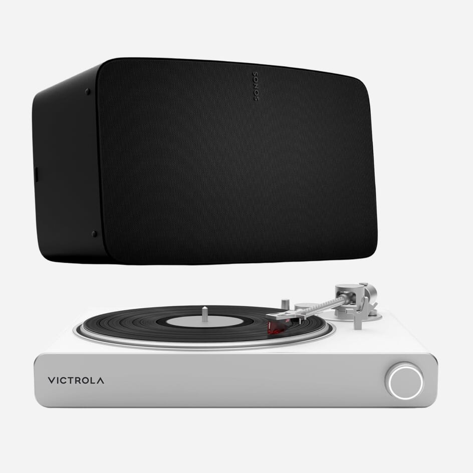 Sonos Five Victrola Stream Pearl Turntable Bundle Smart Home