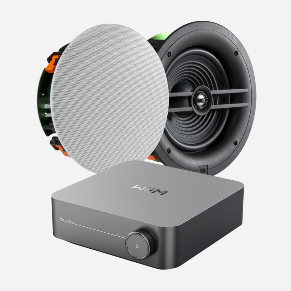 WiiM Amp + 2 x JBL Stage 280C In-Ceiling Speakers main product photo