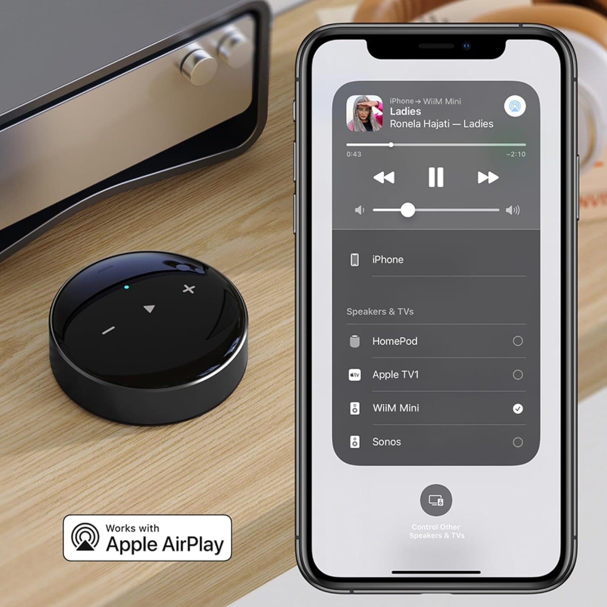 Wiim MINI AirPlay対応デバイス WiiM Mini Audio Streamer | AirPlay 2 | Wi-Fi & Bluetooth | Multi