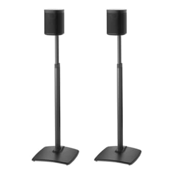 Sanus Adjustable Floor Stand for Sonos One, PLAY 1 Pair (Black)