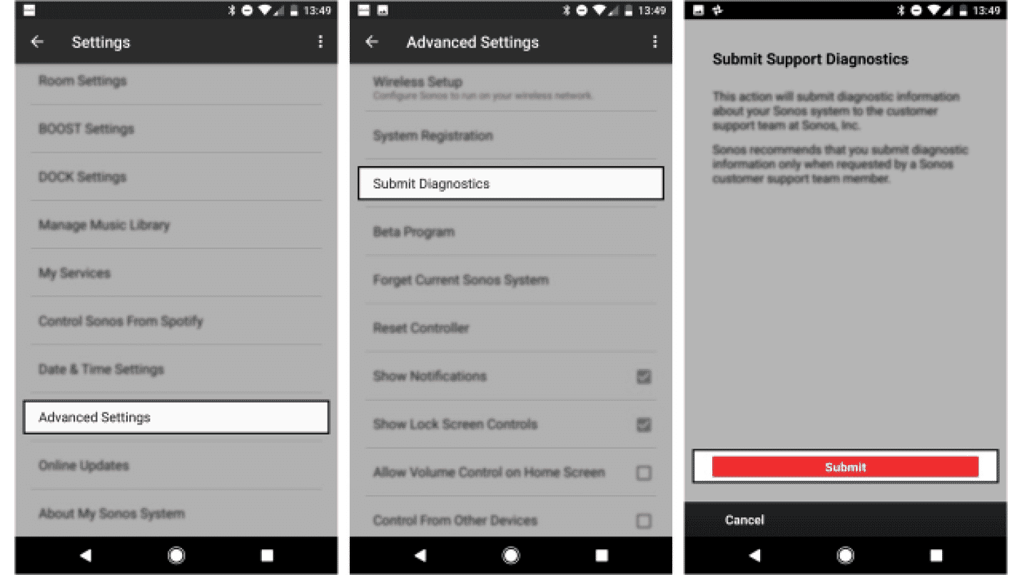 How to Fix any Sonos Technical Issue by Submitting Diagnostics