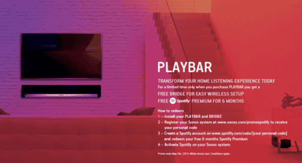 SONOS PLAYBAR PROMOTION!