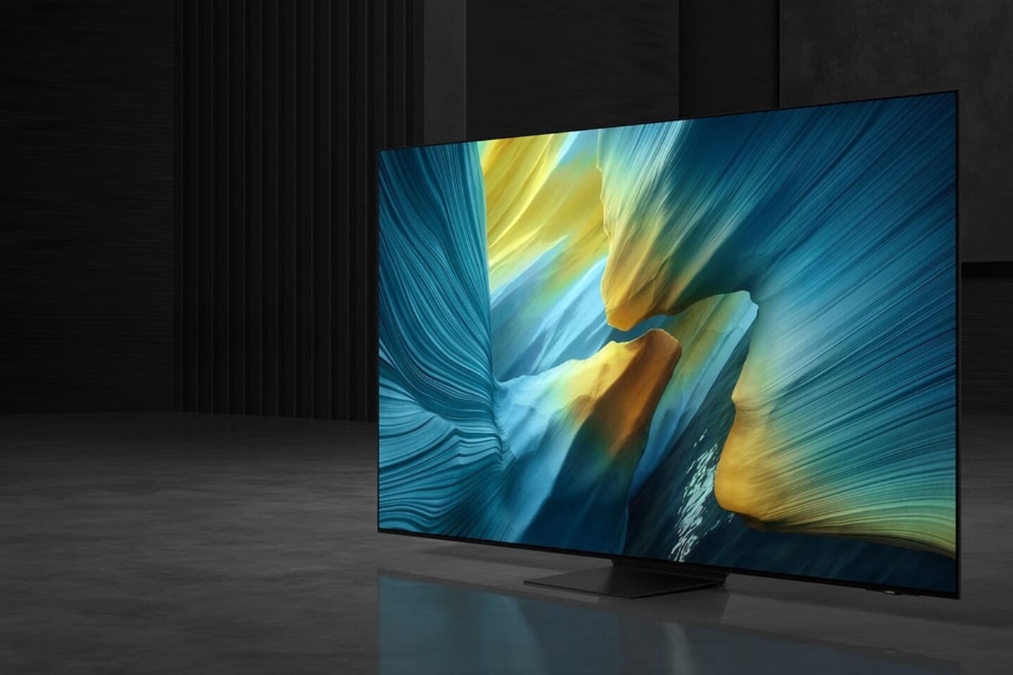 Samsung's brightest OLED TV yet featuring Glare Free technology for a cinematic viewing experience.