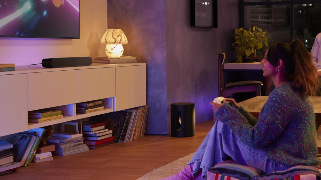Sonos Ray & Sub Mini small living room setup