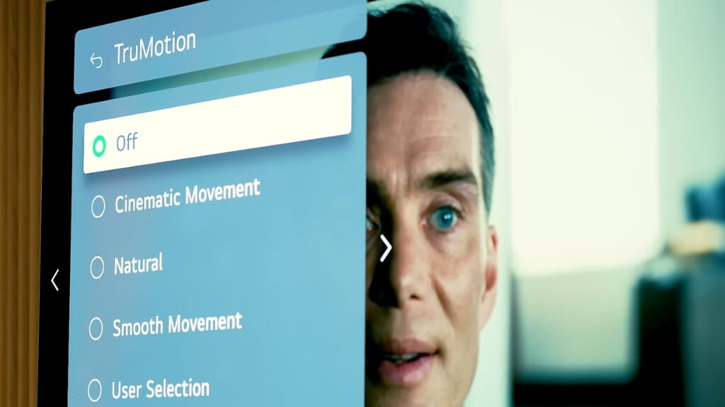 TruMotion setting menu