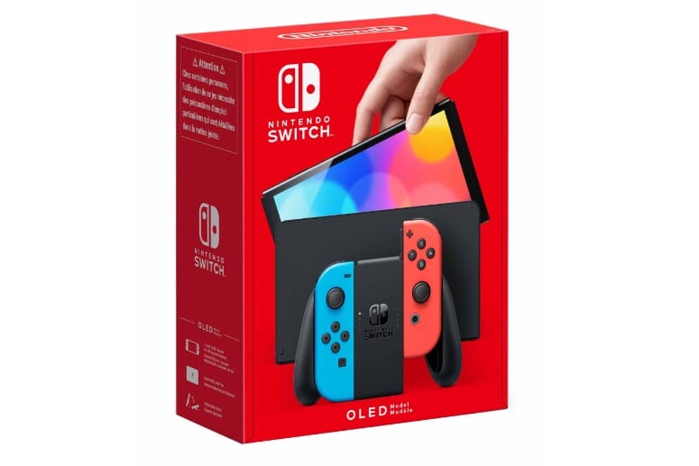 Nintendo Switch OLED - Neon Red and Neon Blue