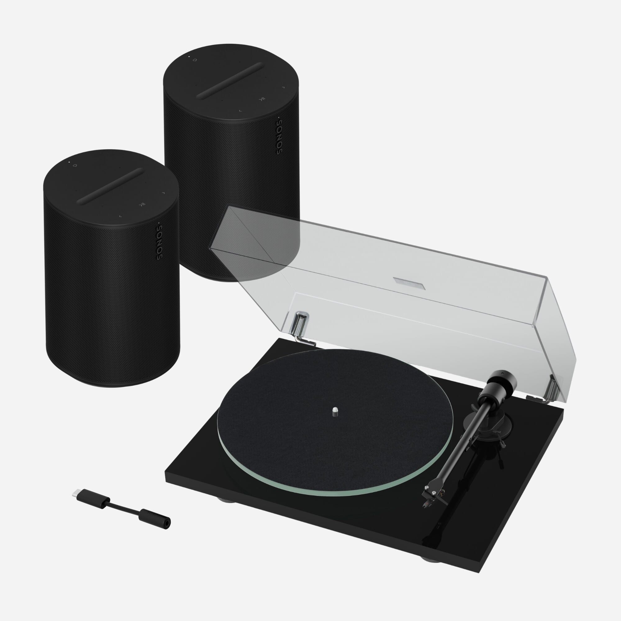 Pro-Ject T1 EVO Phono + 2x Sonos Era 100