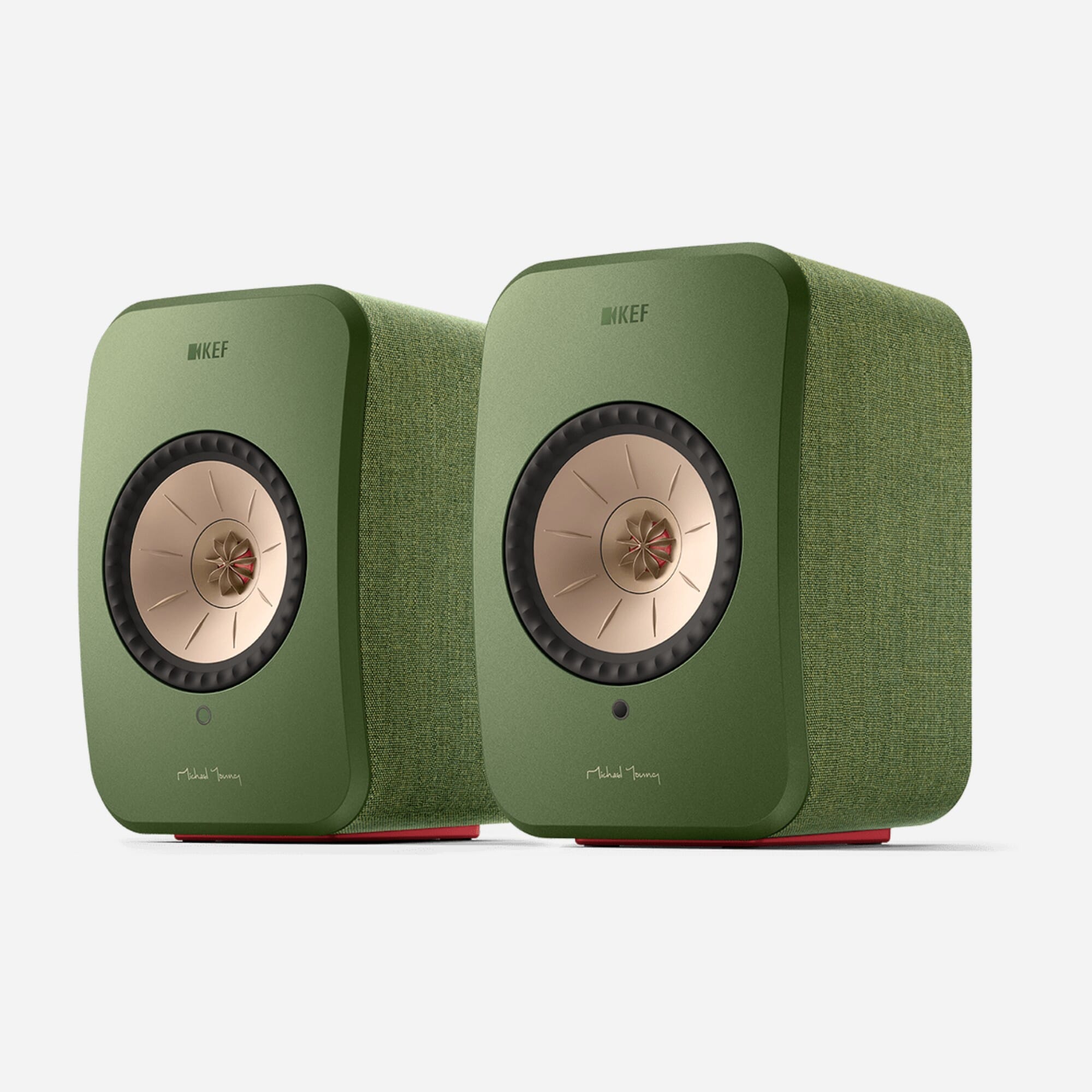 KEF LSX II Active Bookshelf Speaker (Olive Green)
