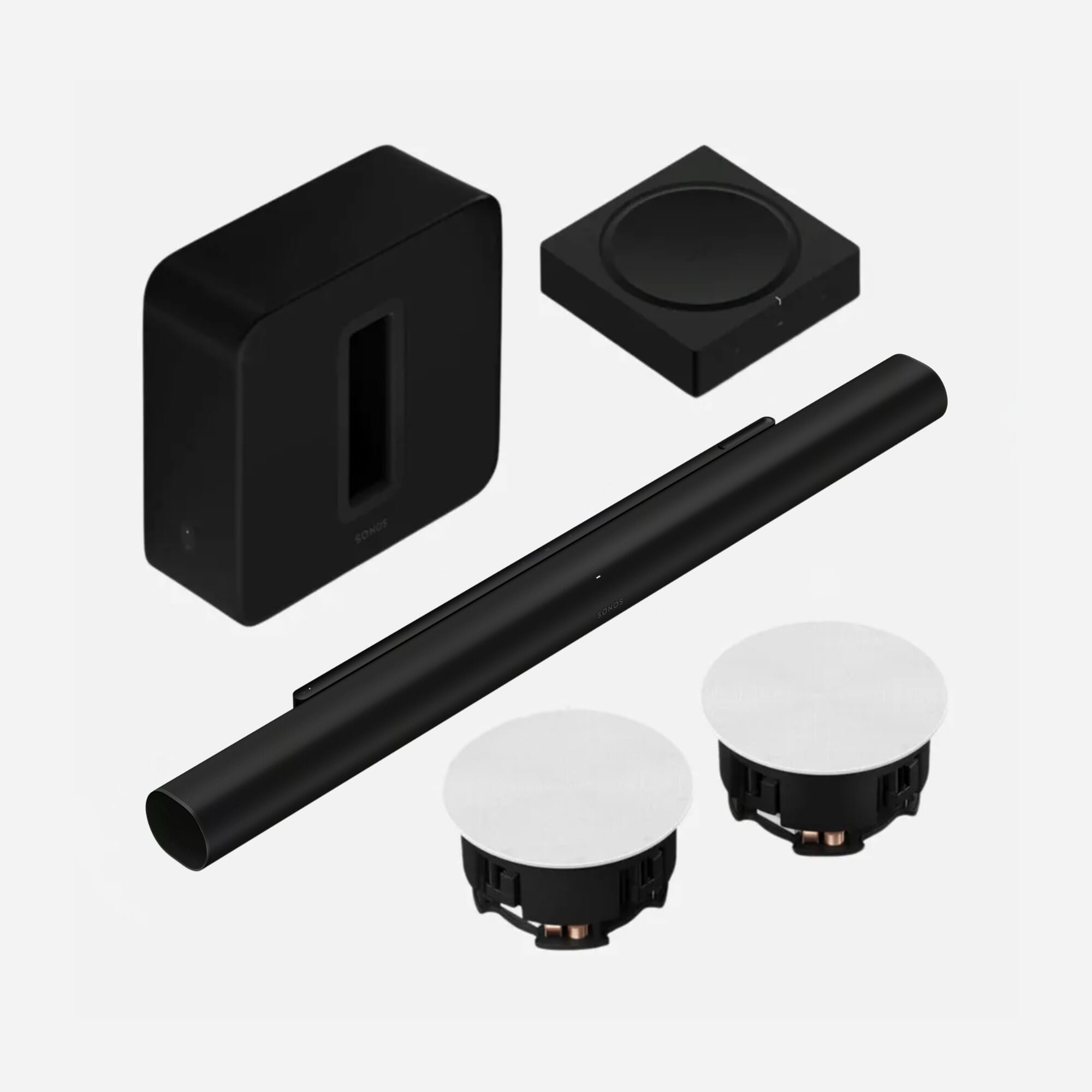 Sonos Cinema Package - Arc Ultra  + Sub 4 + Amp + In-Ceiling Speakers (6'')