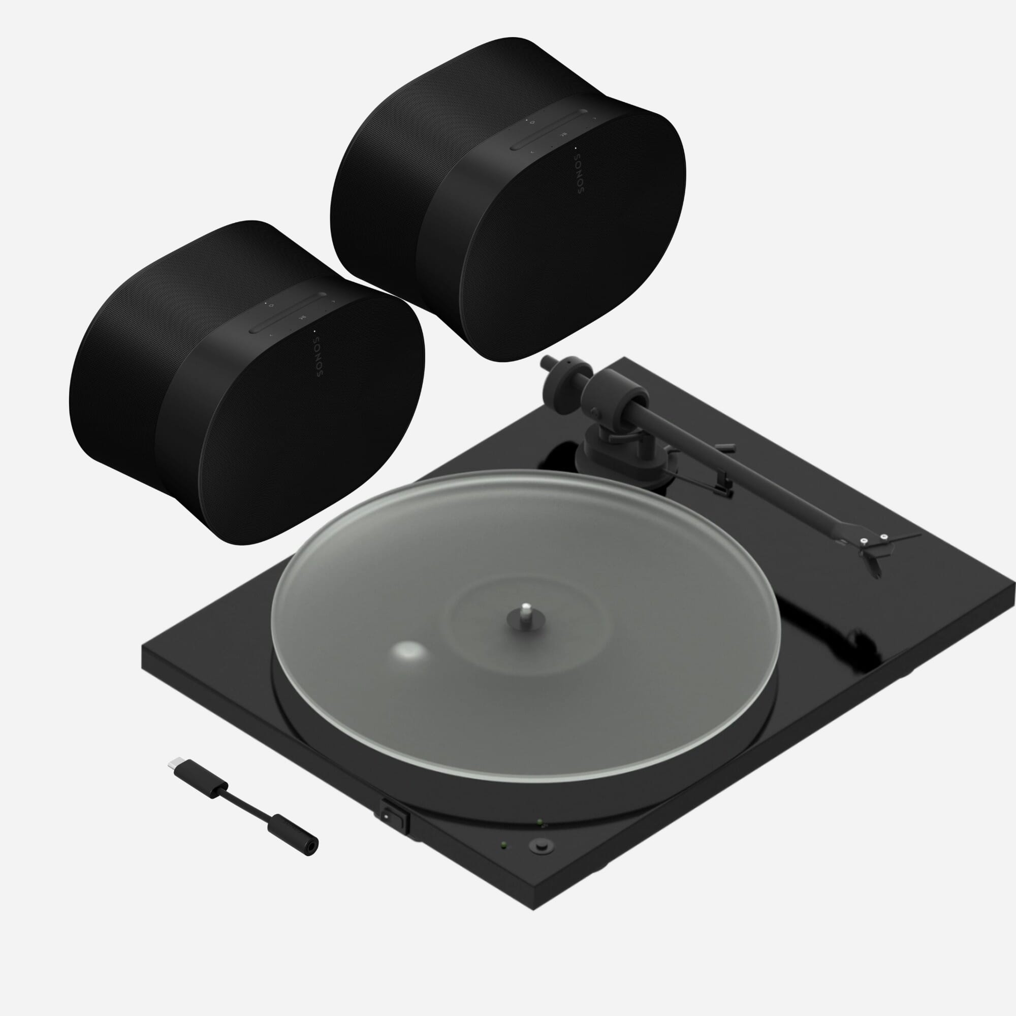 2x Sonos Era 300 + Pro-Ject T1 SB + Sonos Era Line-In Adapter Bundle